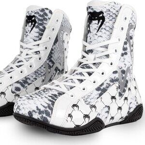 Venum White Snake Boxing Shoes - White ( used once )